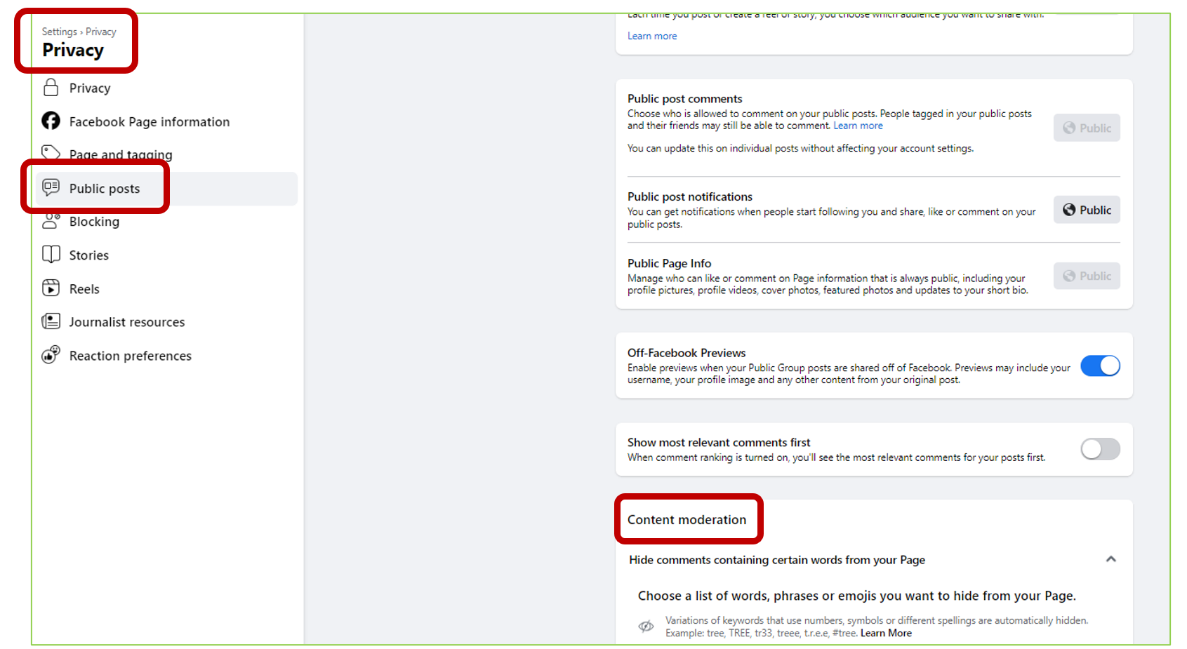 Adding a Profanity Blocker on Facebook – Kim Swisher Communications, LLC.